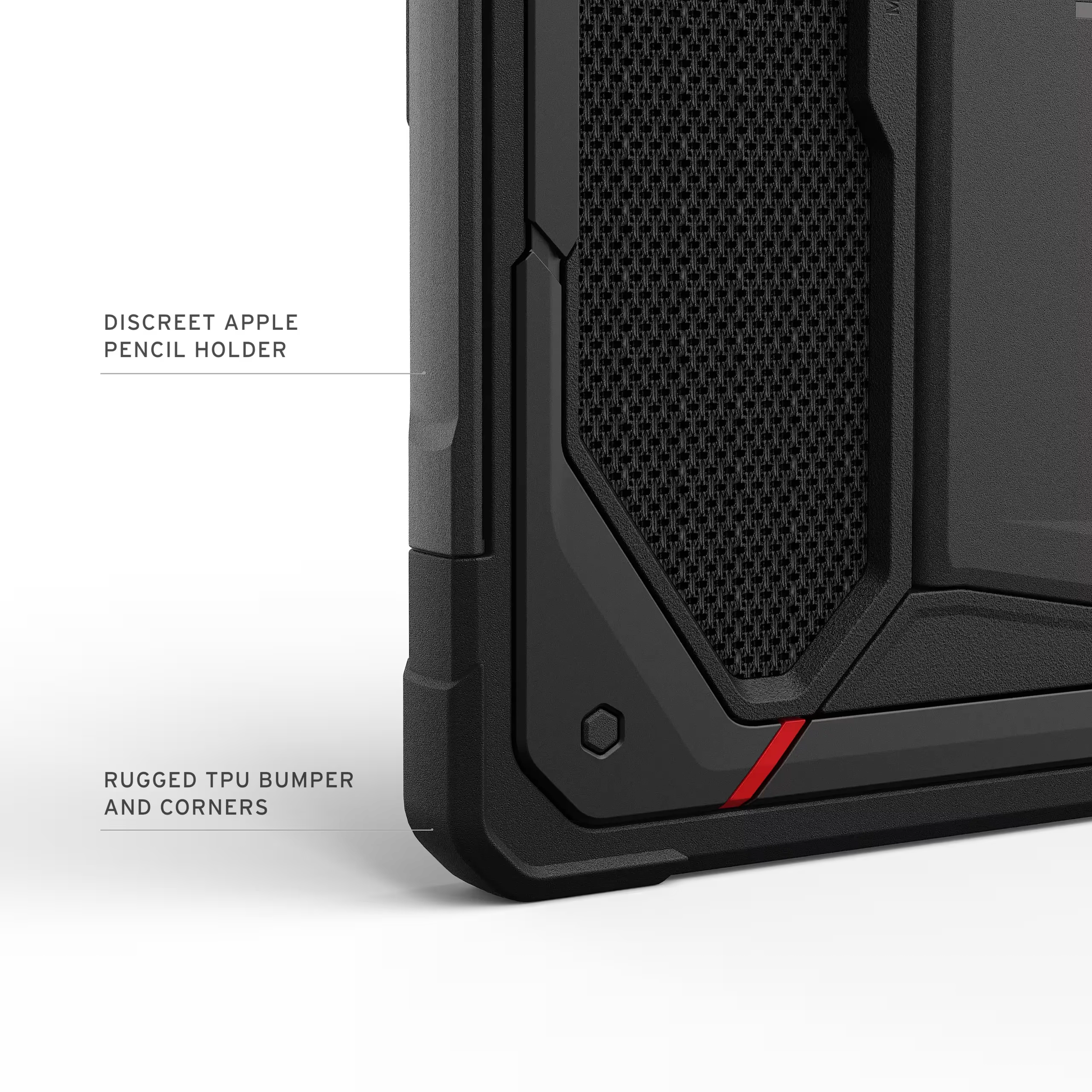 Urban Armor Gear Monarch Apple iPad Air 13 (24/25/26) Hoes met Standaard Zwart afbeelding 5