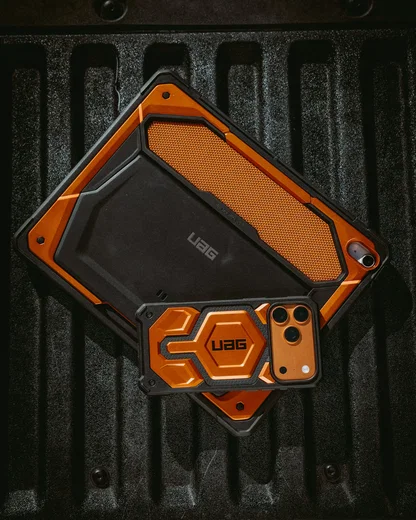 Urban Armor Gear Monarch Apple iPad Air 13 (24/25/26) Hoes met Standaard Oranje afbeelding 13