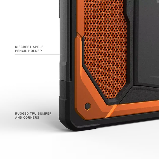 Urban Armor Gear Monarch Apple iPad Air 13 (24/25/26) Hoes met Standaard Oranje afbeelding 5