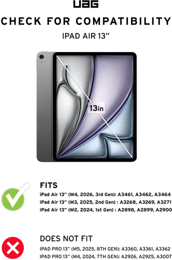Urban Armor Gear Monarch Apple iPad Air 13 (24/25/26) Hoes met Standaard Oranje afbeelding 2