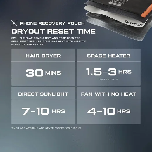 UAG x DRYOUT Phone Recovery Pouch Vochtabsorberend Telefoonhoesje Zwart afbeelding 3