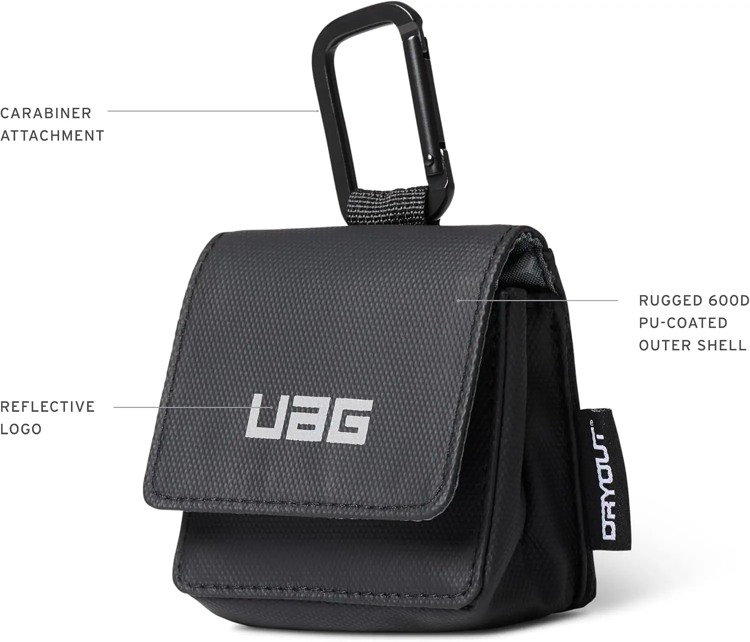 UAG x DRYOUT Wireless Earbud Rescue Pouch Vochtabsorberend Oordopjeshoesje Zwart afbeelding 7