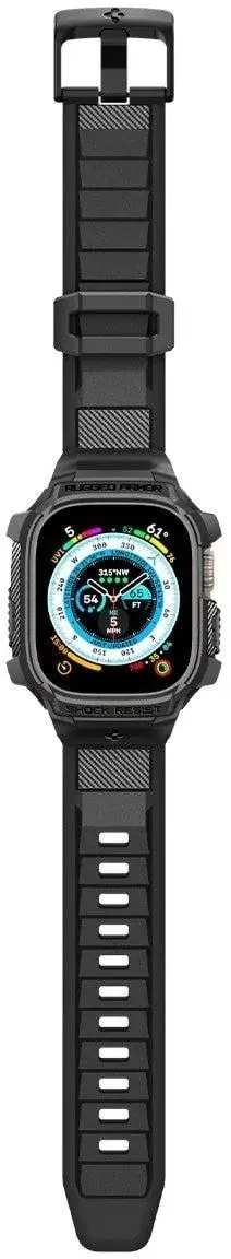 Spigen Rugged Armor Pro - Apple Watch Ultra 49MM 3/2/1 - Hoesje en Bandje Zwart afbeelding 18