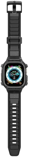Spigen Rugged Armor Pro - Apple Watch Ultra 49MM 3/2/1 - Hoesje en Bandje Zwart afbeelding 18