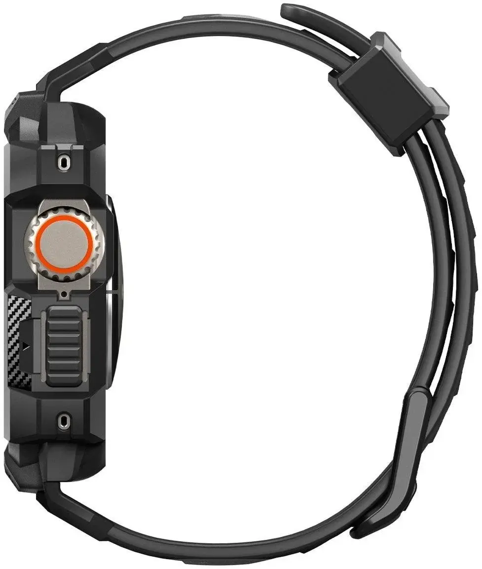 Spigen Rugged Armor Pro - Apple Watch Ultra 49MM 3/2/1 - Hoesje en Bandje Zwart afbeelding 17