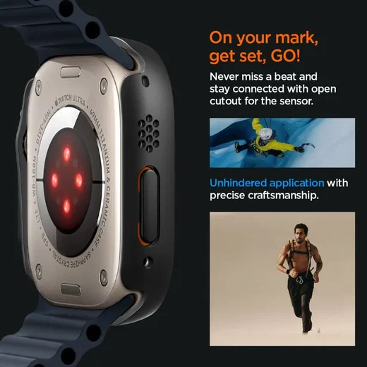 Spigen Thin Fit 360 Apple Watch Ultra 49MM 3/2/1 Hoesje Waterdicht Zwart afbeelding 3