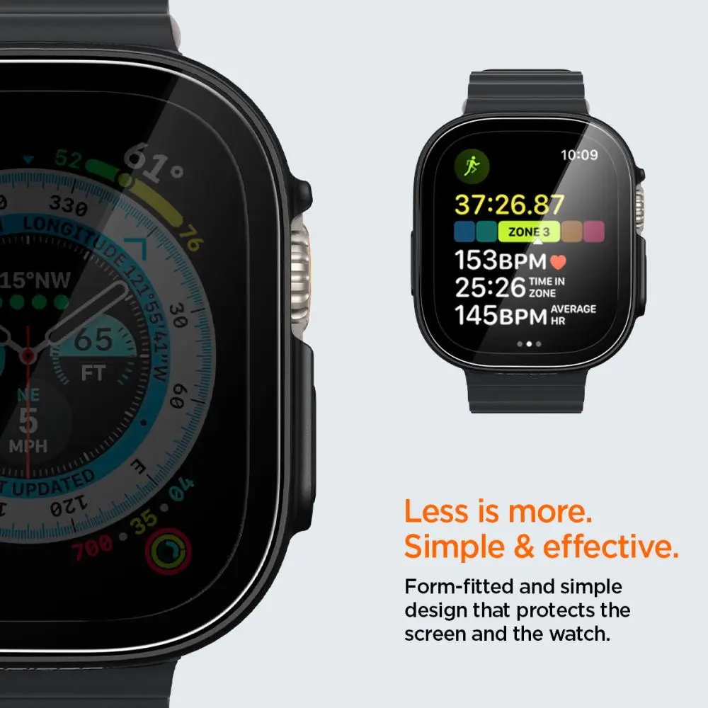 Spigen Thin Fit 360 Apple Watch Ultra 49MM 3/2/1 Hoesje Waterdicht Zwart afbeelding 19