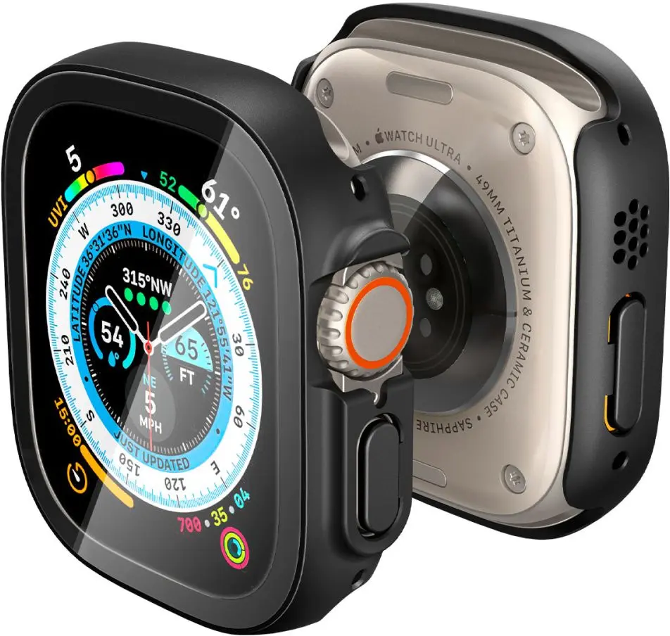 Spigen Thin Fit 360 Apple Watch Ultra 49MM 3/2/1 Hoesje Waterdicht Zwart afbeelding 2