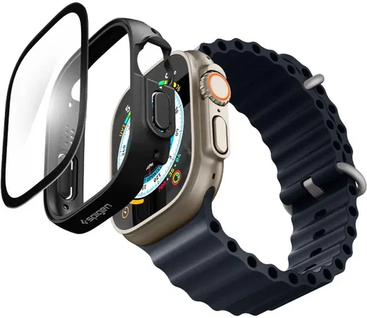 Spigen Thin Fit 360 Apple Watch Ultra 49MM 3/2/1 Hoesje Waterdicht Zwart afbeelding 4