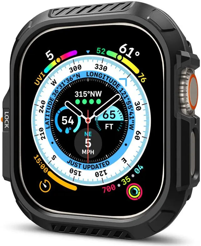Spigen Lock Fit - Apple Watch Ultra 49MM 3/2/1 Case Zwart afbeelding 7