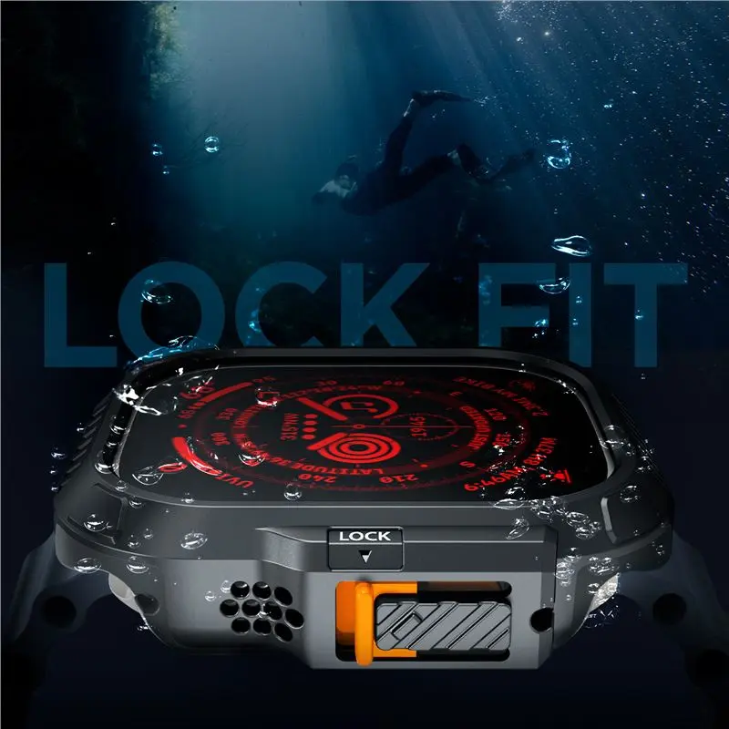 Spigen Lock Fit - Apple Watch Ultra 49MM 3/2/1 Case Zwart afbeelding 6