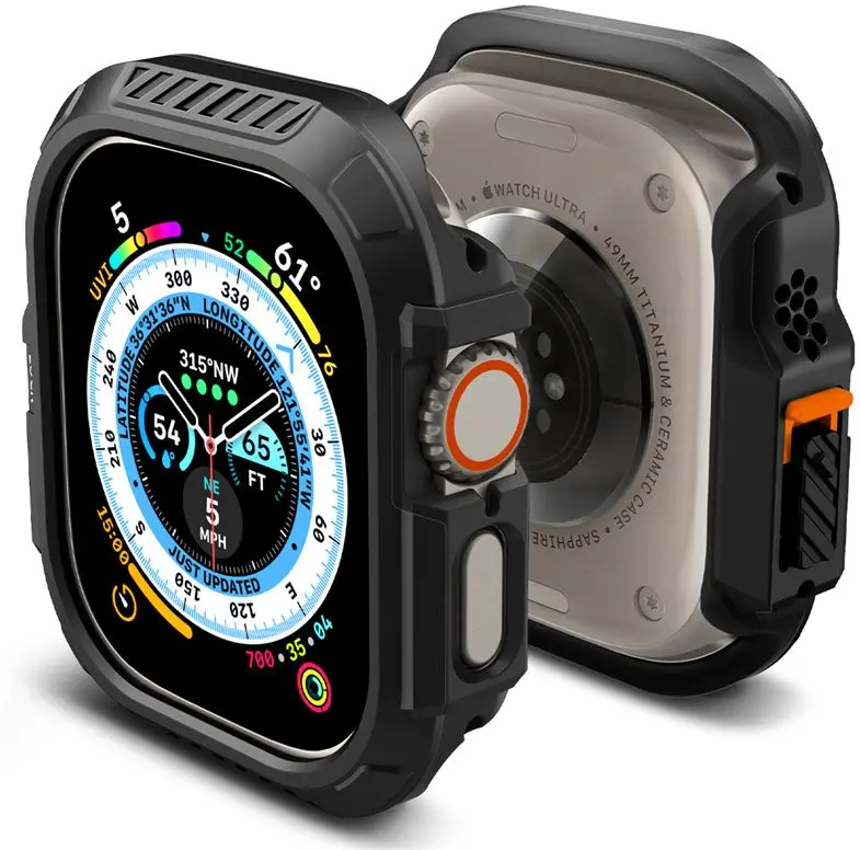 Spigen Lock Fit - Apple Watch Ultra 49MM 3/2/1 Case Zwart afbeelding 2