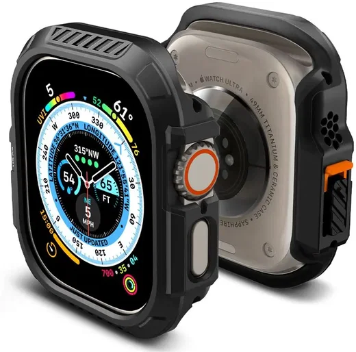 Spigen Lock Fit - Apple Watch Ultra 49MM 3/2/1 Case Zwart afbeelding 2