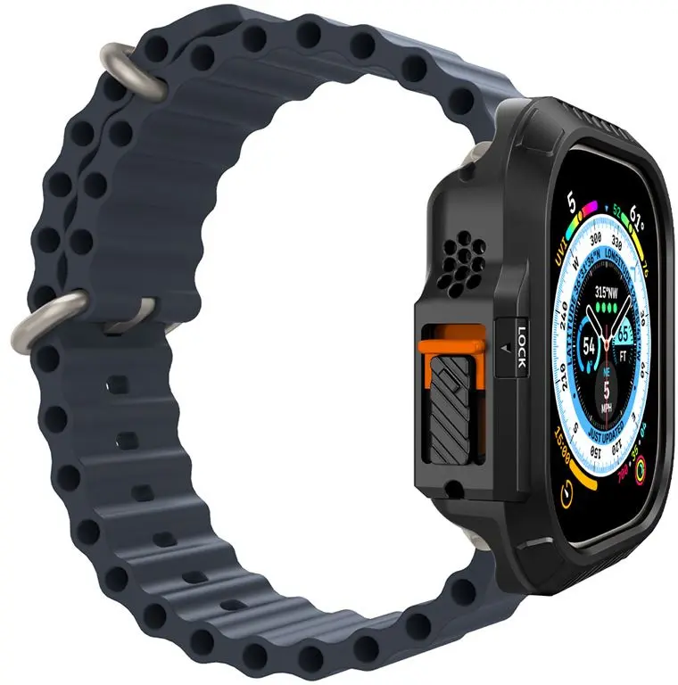 Spigen Lock Fit - Apple Watch Ultra 49MM 3/2/1 Case Zwart afbeelding 13