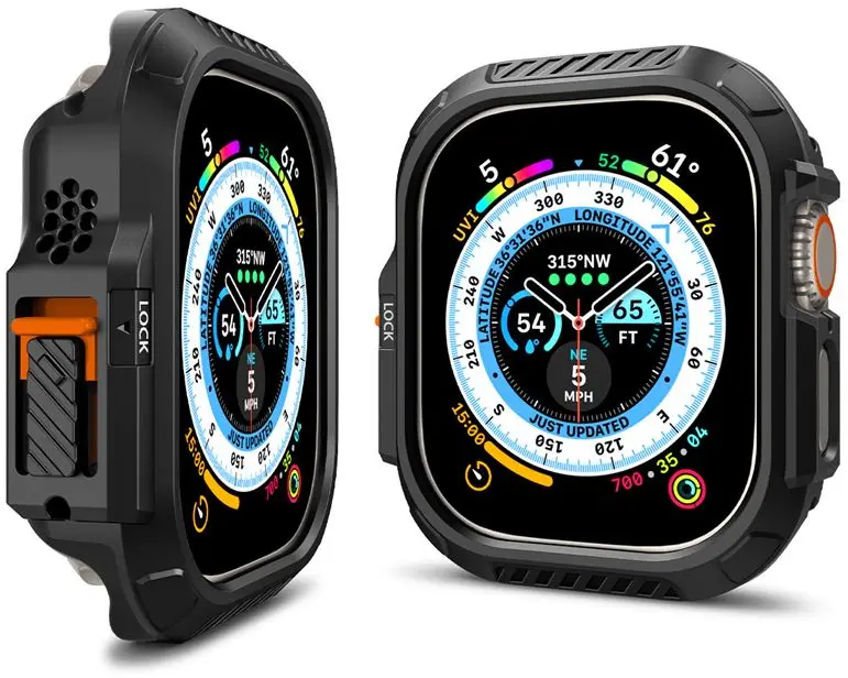 Spigen Lock Fit - Apple Watch Ultra 49MM 3/2/1 Case Zwart afbeelding 4