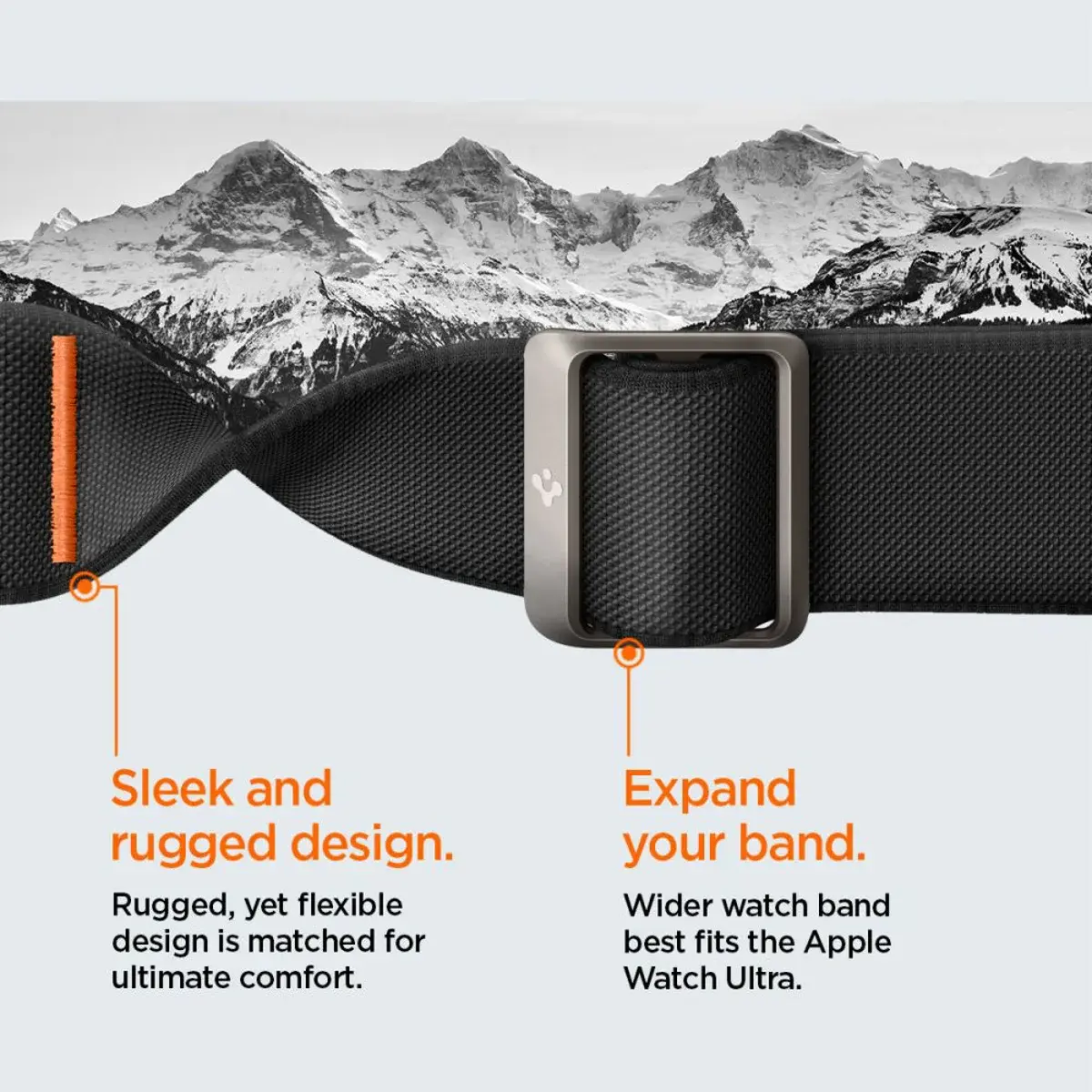 Spigen Lite Fit Pro Apple Watch Ultra 4/3/2/1 49mm Bandje met Hoesje Zwart afbeelding 5