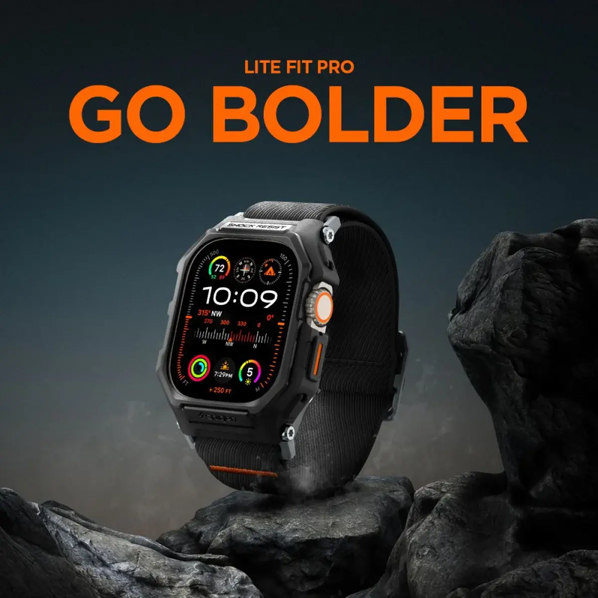 Spigen Lite Fit Pro Apple Watch Ultra 4/3/2/1 49mm Bandje met Hoesje Zwart afbeelding 8