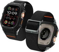 Spigen Lite Fit Pro Apple Watch Ultra 4/3/2/1 49mm Bandje met Hoesje Zwart afbeelding