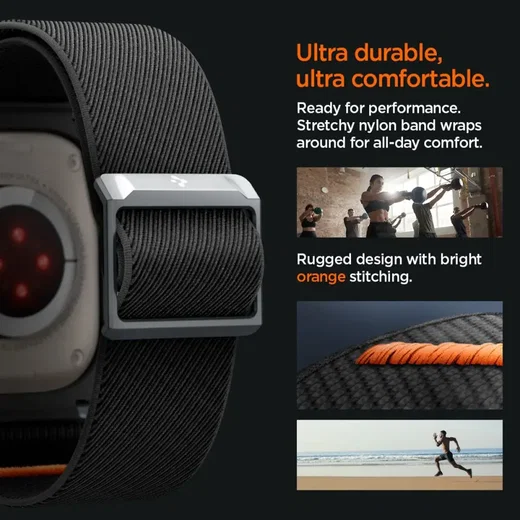 Spigen Lite Fit Pro Apple Watch Ultra 4/3/2/1 49mm Bandje met Hoesje Zwart afbeelding 6