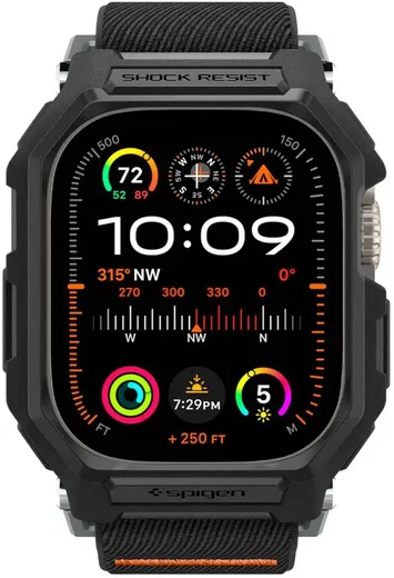 Spigen Lite Fit Pro Apple Watch Ultra 4/3/2/1 49mm Bandje met Hoesje Zwart afbeelding 11