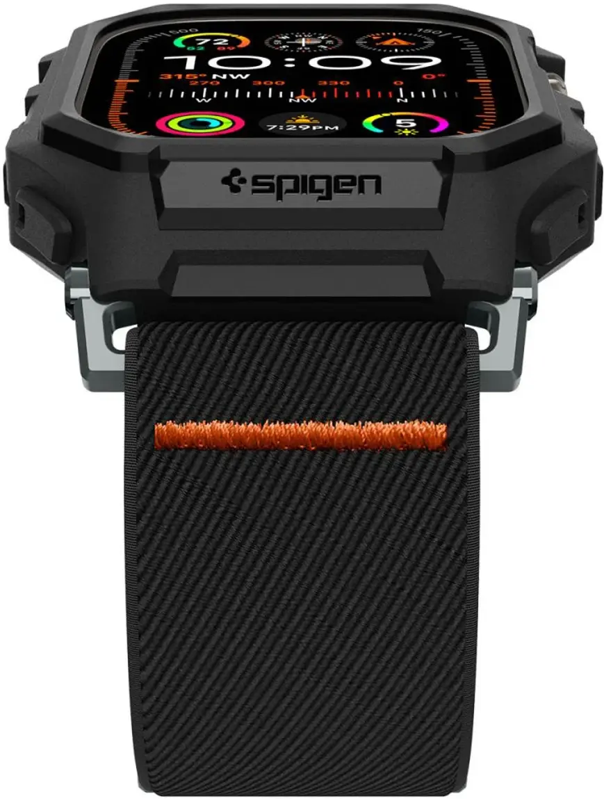 Spigen Lite Fit Pro Apple Watch Ultra 4/3/2/1 49mm Bandje met Hoesje Zwart afbeelding 14