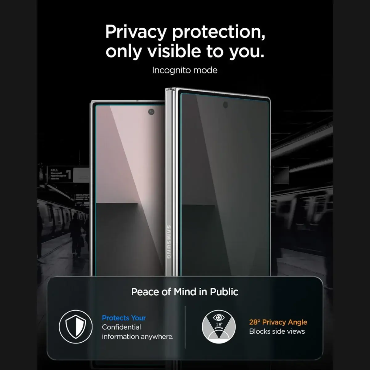 Spigen EZ Fit HD GLAS.tR Samsung Z Fold 8 Ultra / Z Fold 7 Privacy Glass 2-Pack afbeelding 8