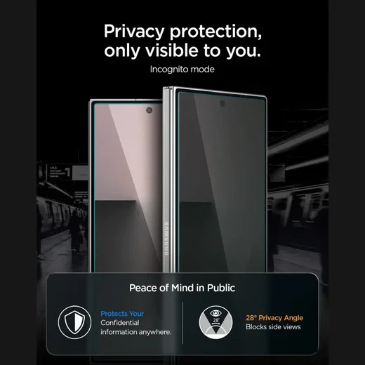 Spigen EZ Fit HD GLAS.tR Samsung Z Fold 8 Ultra / Z Fold 7 Privacy Glass 2-Pack afbeelding 8