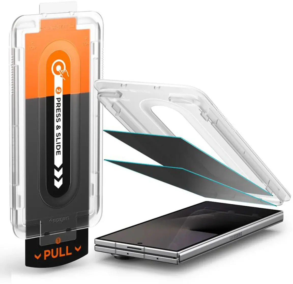 Spigen EZ Fit HD GLAS.tR Samsung Z Fold 8 Ultra / Z Fold 7 Privacy Glass 2-Pack afbeelding 12