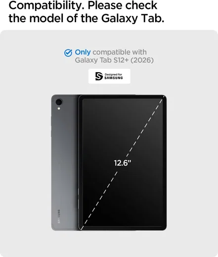 Spigen Ultra Hybrid Pro Samsung Galaxy Tab S12 Plus Hoes Book Case Grijs afbeelding 2