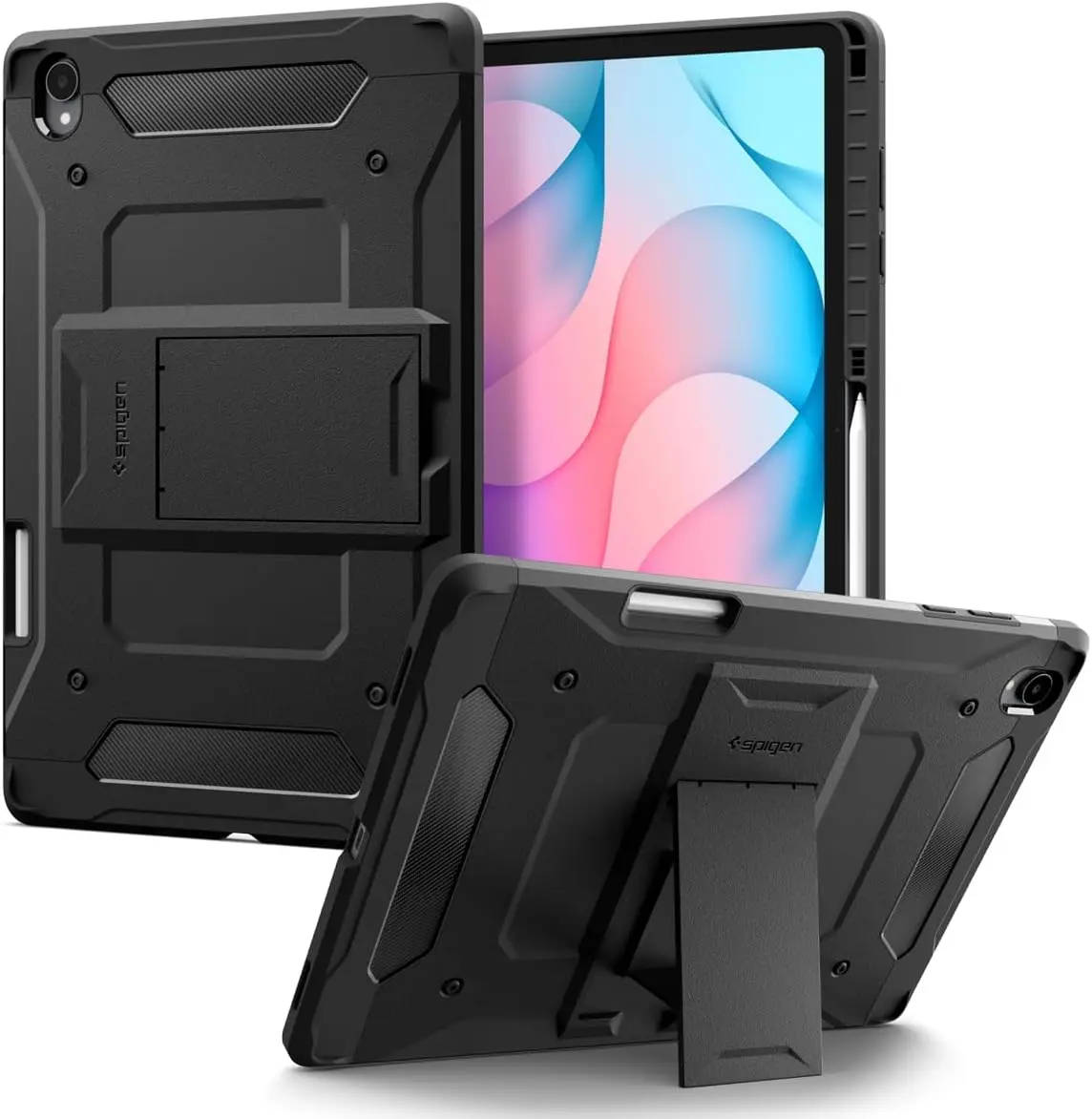 Spigen Tough Armor Pro Samsung Galaxy Tab S12 Plus Hoes Back Cover Zwart afbeelding 1