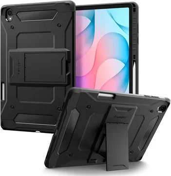 Spigen Tough Armor Pro Samsung Galaxy Tab S12 Plus Hoes Back Cover Zwart