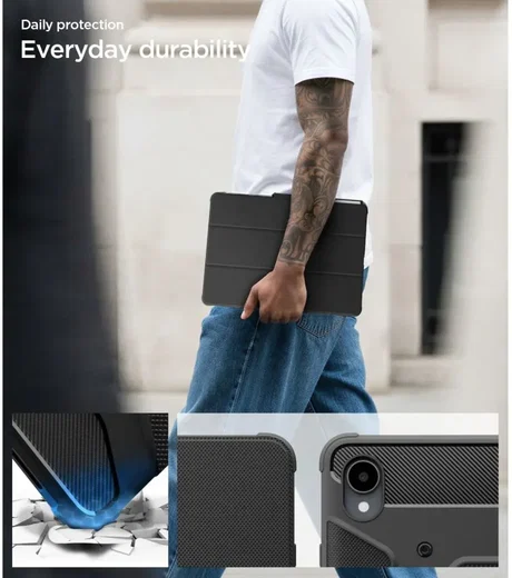 Spigen Rugged Armor Pro Samsung Galaxy Tab S12 Plus Hoes Book Case Zwart afbeelding 7