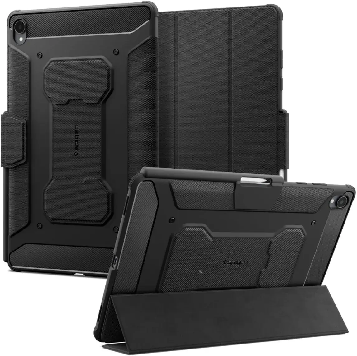 Spigen Rugged Armor Pro Samsung Galaxy Tab S12 Plus Hoes Book Case Zwart afbeelding 1