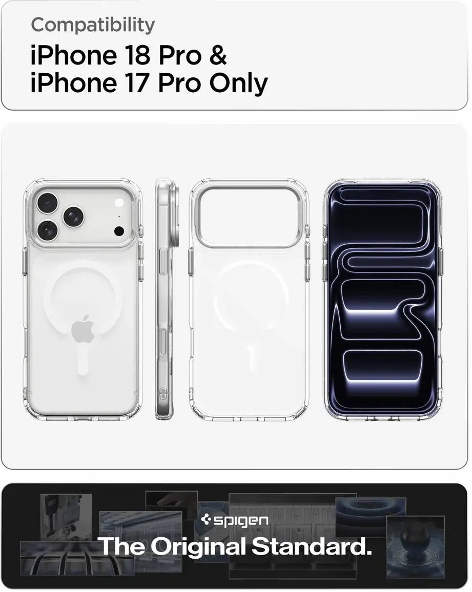 Spigen Ultra Hybrid iPhone 18 Pro / 17 Pro Hoesje MagSafe Kickstand Zilver afbeelding 4