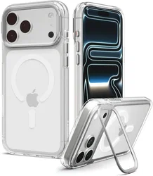 Spigen Ultra Hybrid iPhone 18 Pro / 17 Pro Hoesje MagSafe Kickstand Zilver afbeelding