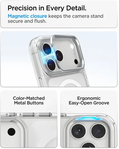 Spigen Ultra Hybrid iPhone 18 Pro / 17 Pro Hoesje MagSafe Kickstand Zilver afbeelding 7