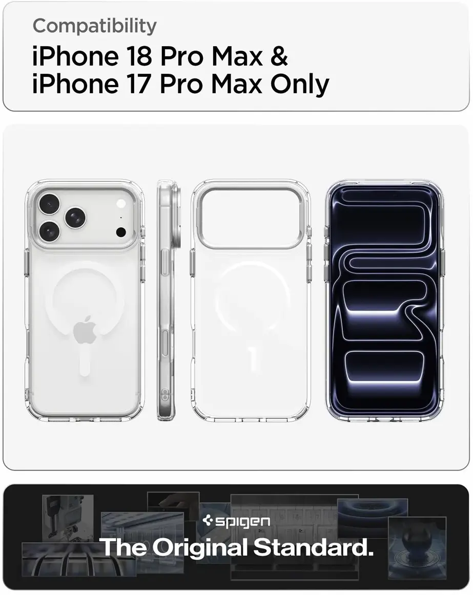 Spigen Ultra Hybrid iPhone 18 Pro Max/17 Pro Max Hoesje MagSafe Kickstand Zilver afbeelding 4