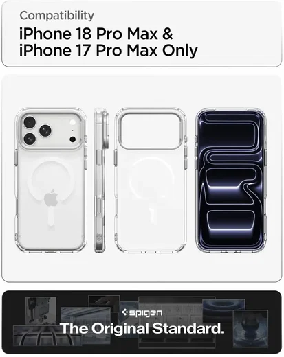 Spigen Ultra Hybrid iPhone 18 Pro Max/17 Pro Max Hoesje MagSafe Kickstand Zilver afbeelding 4