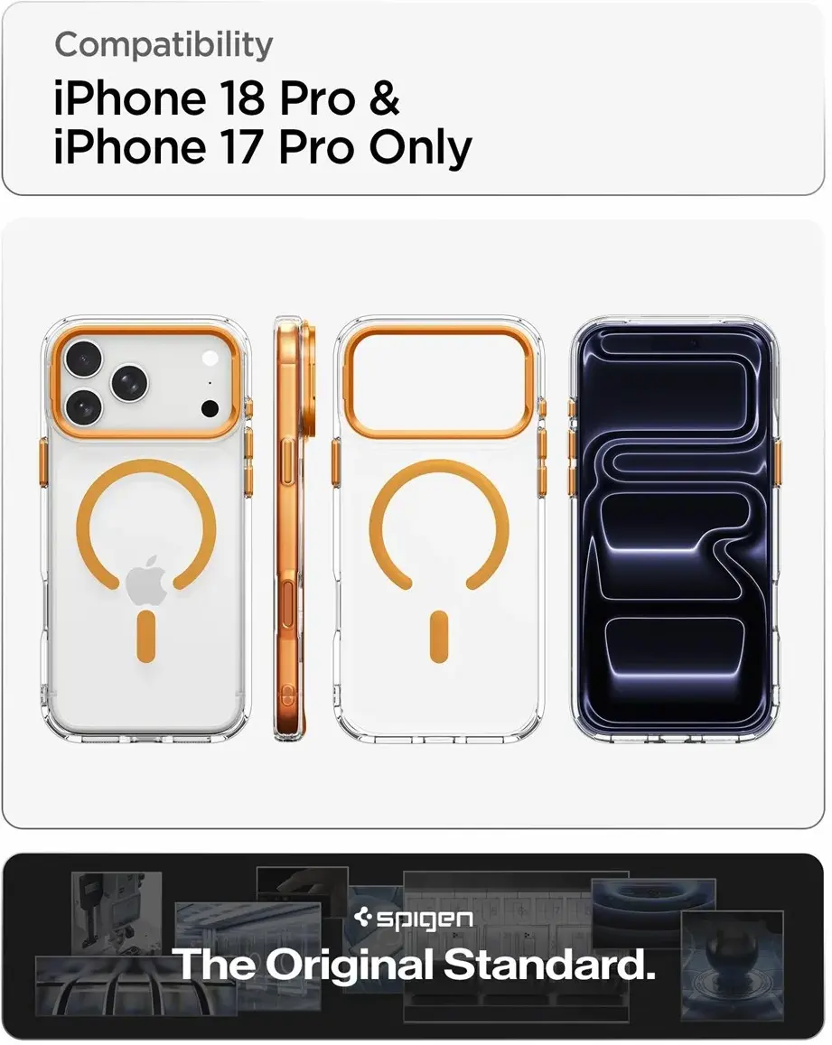 Spigen Ultra Hybrid iPhone 18 Pro / 17 Pro Hoesje MagSafe Kickstand Oranje afbeelding 4