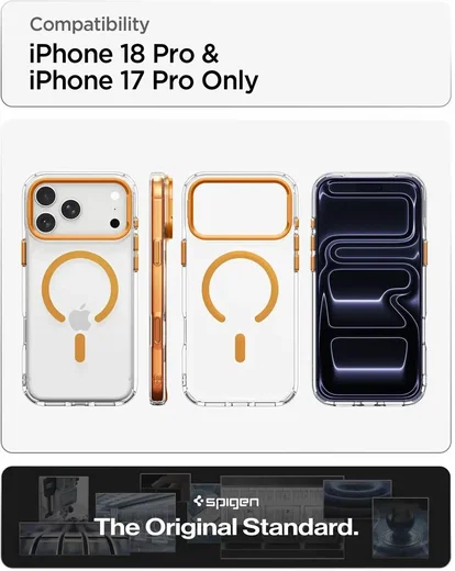 Spigen Ultra Hybrid iPhone 18 Pro / 17 Pro Hoesje MagSafe Kickstand Oranje afbeelding 4