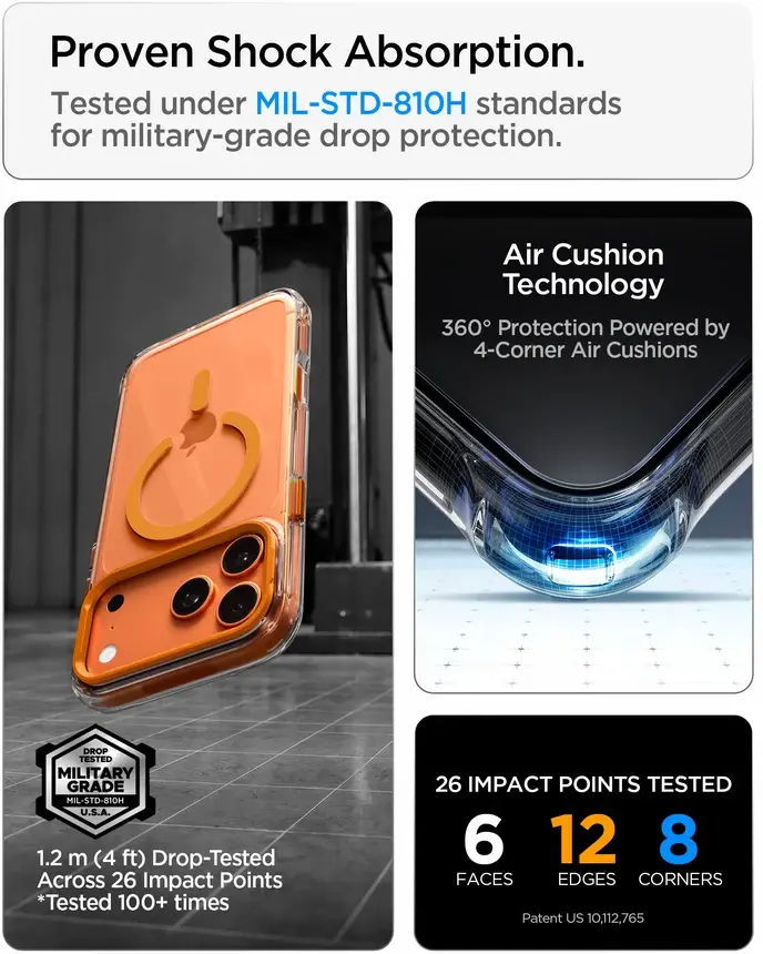 Spigen Ultra Hybrid iPhone 18 Pro / 17 Pro Hoesje MagSafe Kickstand Oranje afbeelding 3