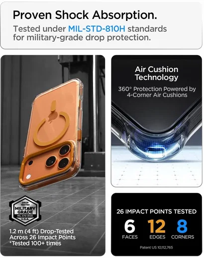 Spigen Ultra Hybrid iPhone 18 Pro Max/17 Pro Max Hoesje MagSafe Kickstand Oranje afbeelding 3