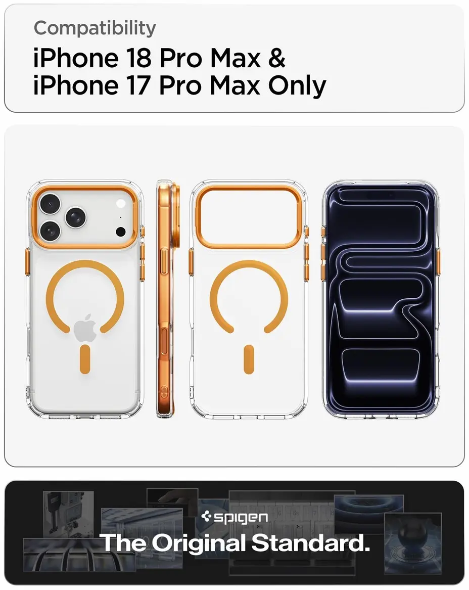 Spigen Ultra Hybrid iPhone 18 Pro Max/17 Pro Max Hoesje MagSafe Kickstand Oranje afbeelding 4