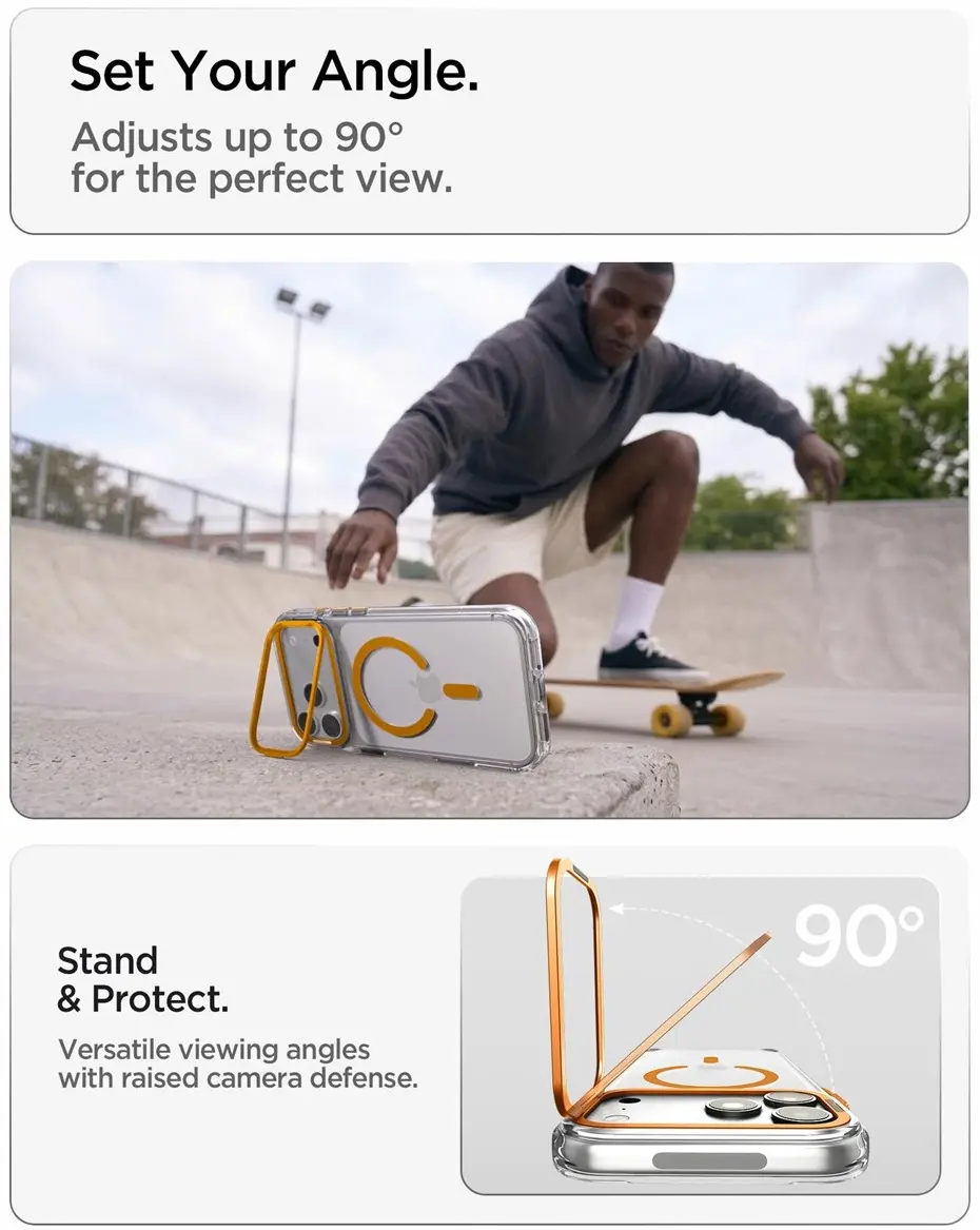 Spigen Ultra Hybrid iPhone 18 Pro Max/17 Pro Max Hoesje MagSafe Kickstand Oranje afbeelding 5