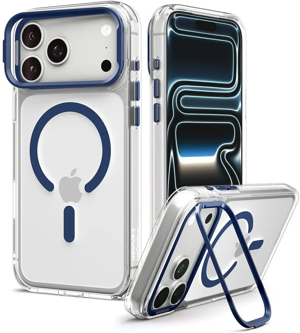 Spigen Ultra Hybrid iPhone 18 Pro / 17 Pro Hoesje MagSafe Kickstand Blauw afbeelding 1