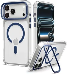 Spigen Ultra Hybrid iPhone 18 Pro / 17 Pro Hoesje MagSafe Kickstand Blauw afbeelding