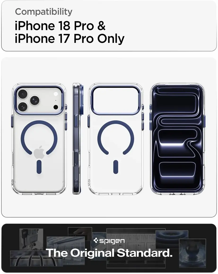Spigen Ultra Hybrid iPhone 18 Pro / 17 Pro Hoesje MagSafe Kickstand Blauw afbeelding 4