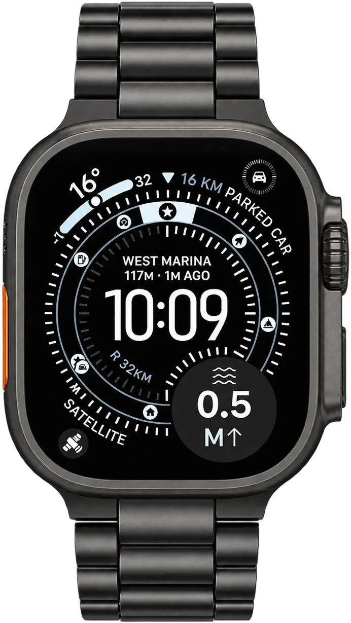 Spigen Modern Fit Apple Watch 1-12/SE/Ultra 49/46/45/44MM Bandje Zwart afbeelding 2