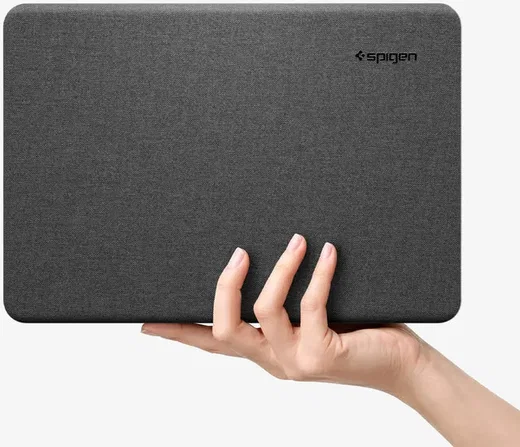 Spigen Urban Fit MacBook Neo Laptop Hoes Nylon Zwart afbeelding 5