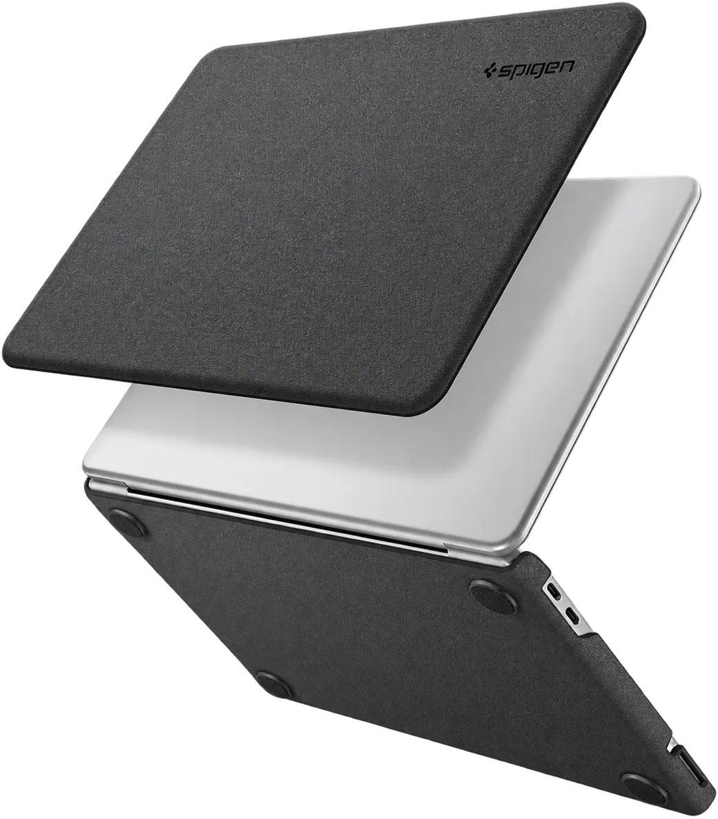 Spigen Urban Fit MacBook Neo Laptop Hoes Nylon Zwart afbeelding 1